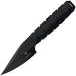 Takumitak Black Drop Point Fixed Blade Knife Black Handles