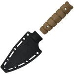 Takumitak Black Drop Point Fixed Blade Knife Black Handles
