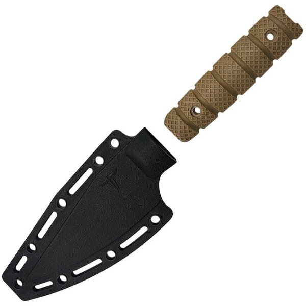 Takumitak Black Drop Point Fixed Blade Knife Black Handles