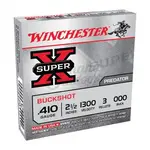 Winchester XB41000 Super X 410 Gauge 2.50 3 Pellets 1300 fps 000 Buck Shot 5 Bx50 Cs