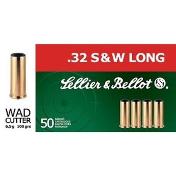 Sellier & Bellot .32 S&W Long Wad Cutter 100gr Ammuntion