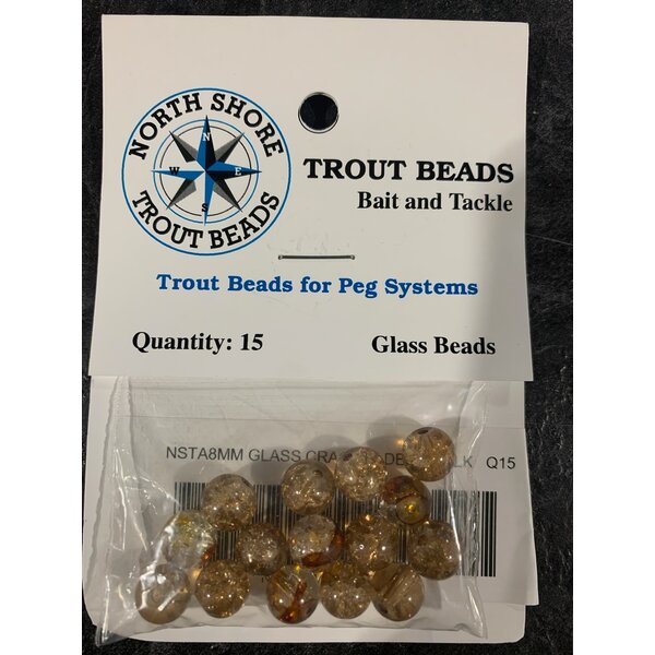 North Shore Glass Beads 8mm Glass Crackle Dead Yolk