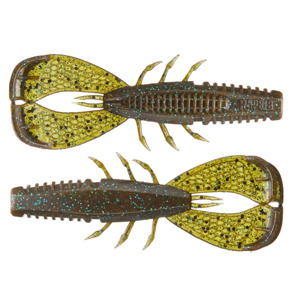 Rapala Crush City Cleanup Craw Green Pumpkin Blue 3.5" 7-pk