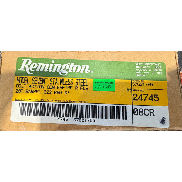 Remington Model Seven .223 Rem Stainless 20" BBL