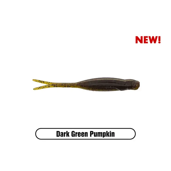 X Zone Stealth Finesse Series 2.75" Scented Stealth Minnow. Dark Green Pumpkin