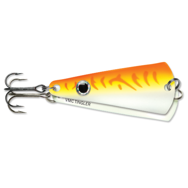 VMC Tingler Spoon 3/16oz Glow Orange Fire UV