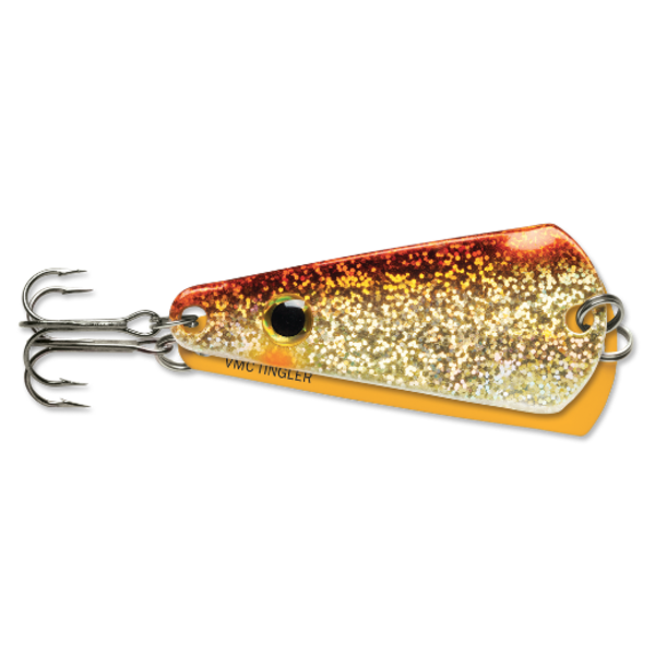 VMC Tingler Spoon 3/16oz Glow Gold Fish