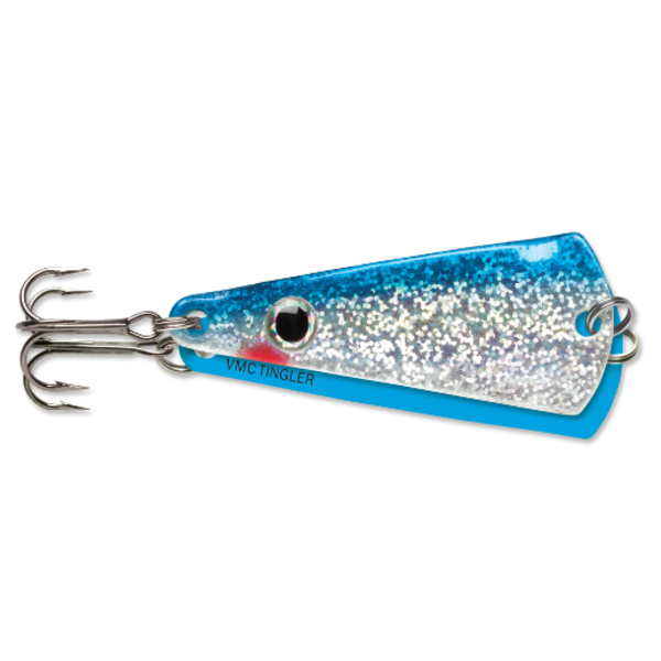 VMC Tingler Spoon 1/8oz Glow Blue Shiner