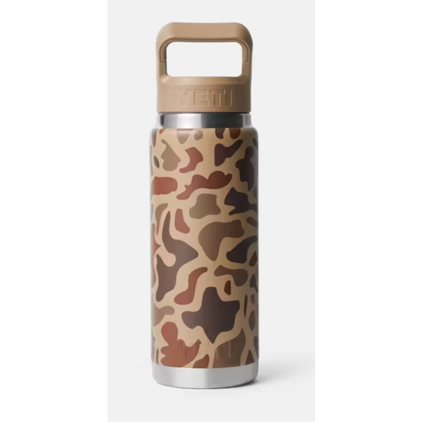 Yeti Rambler 532mL Bottle Colour Matched Straw Cap . Wetlands Camo