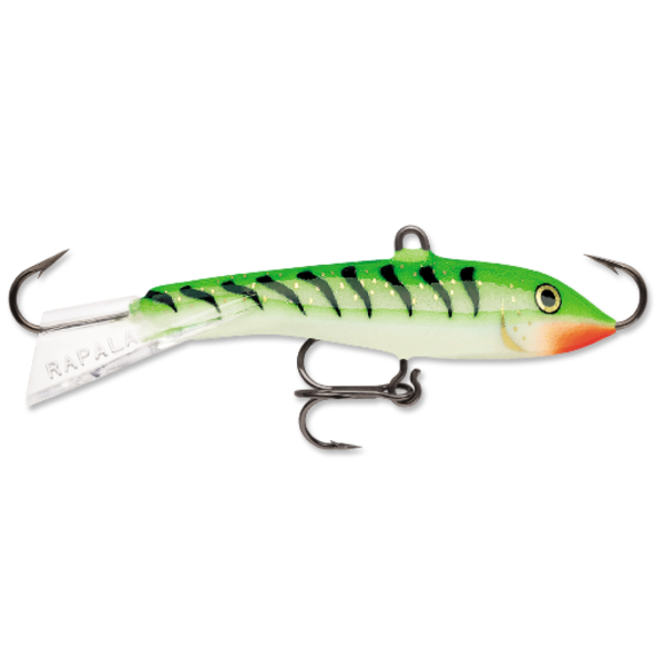 Rapala Jigging Rap. Glow Green Tiger 03