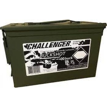 Challenger Challenger Ammo 12 Gauge 2 3/4" 00 Buck 175 Rounds w/Ammo Can