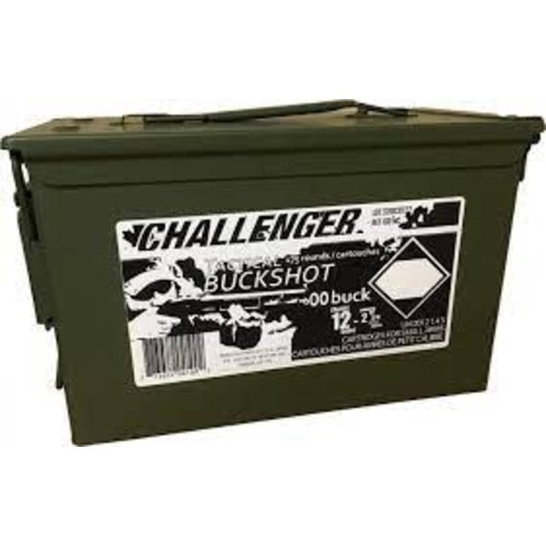 Challenger Challenger Ammo 12 Gauge 2 3/4" 00 Buck 175 Rounds w/Ammo Can