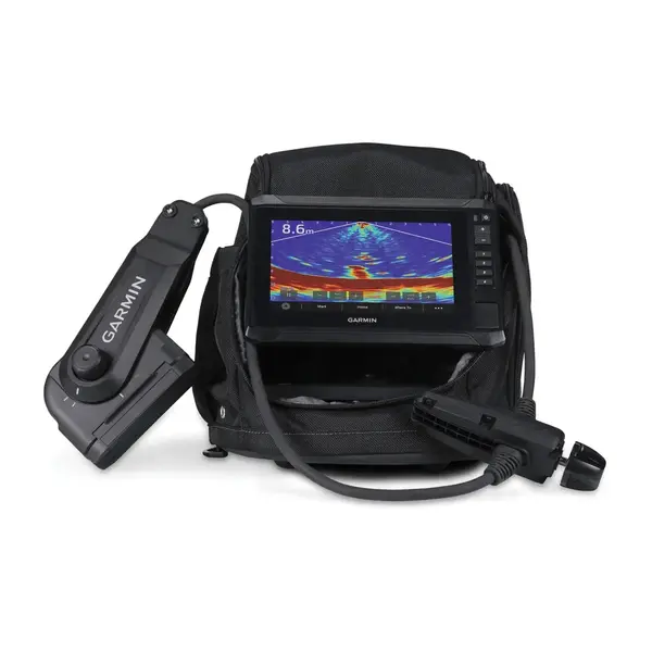 Garmin Panoptix™ PS22-IF Ice Fishing Bundle Includes ECHOMAP™ UHD2 75SV, Panoptix PS22-IF Transducer and Pole-free Transducer Rotation System