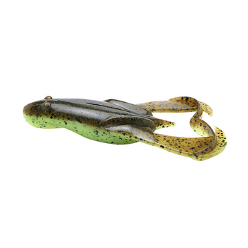 Keitech Noisy Flapper Frog 3.5" Green Pumpkin Chartreuse  5-pk