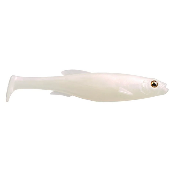Megabass Magdraft 5" Freestyle Albino Pearl Shad 2-pk