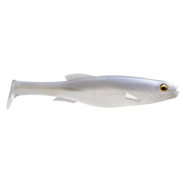 Megabass Magdraft 5" Freestyle White Back Shad 2-pk