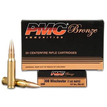 PMC Bronze .308 Win 147gr FMJ Boat Tail Ammunition