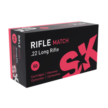 SK Rifle Match Rimfire Ammunition .22 LR 40 gr 1073 fps Box of 50