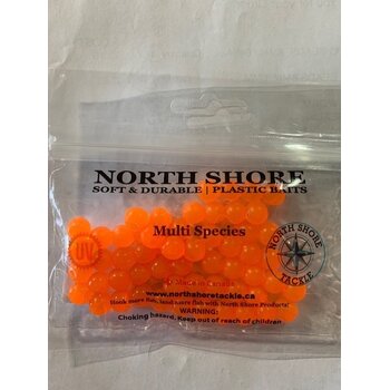 North Shore Tackle Soft Bead 10mm Neon Orange