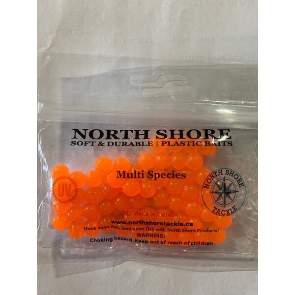North Shore Tackle Soft Bead 10mm Neon Orange