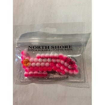North Shore Tackle Soft Bead 10mm Pink/White