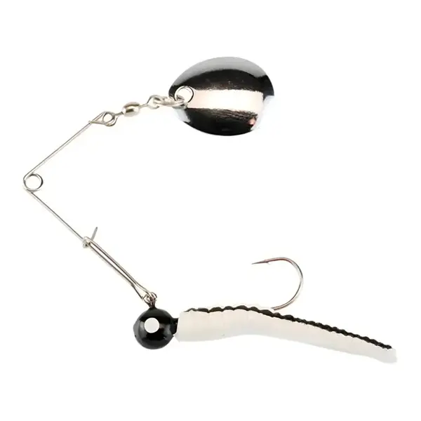 Johnson Beetle Spin 1/8oz White Black Stripe