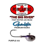 The Big River Fast Water Jig Head. 1oz Purple Ice 2-pk