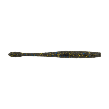 PowerBait MaxScent 4.5" Hit Worm Smoke Black Blue Gold 10-pk