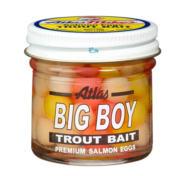 Atlas-Mike's Quality Salmon Eggs. Big Boy Assorted 1.6oz
