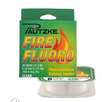 Pautzke Bait Co. Fire Fluoro Fluorocarbon Fishing Leader