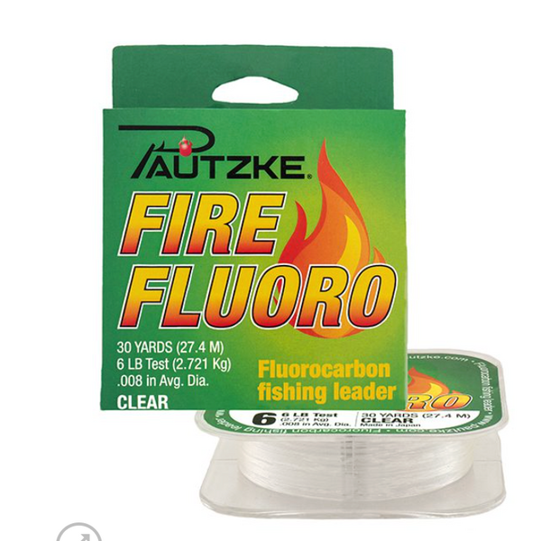 Pautzke Bait Co.  Fire Fluoro Fluorocarbon Fishing Leader