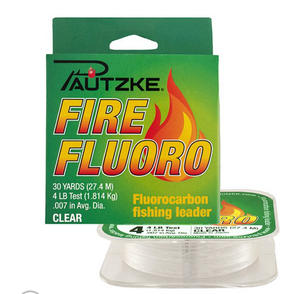 Pautzke Bait Co.  Fire Fluoro Fluorocarbon Fishing Leader