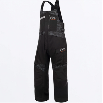 FXR Men's Excursion Bib Pant. Black Drift Camo