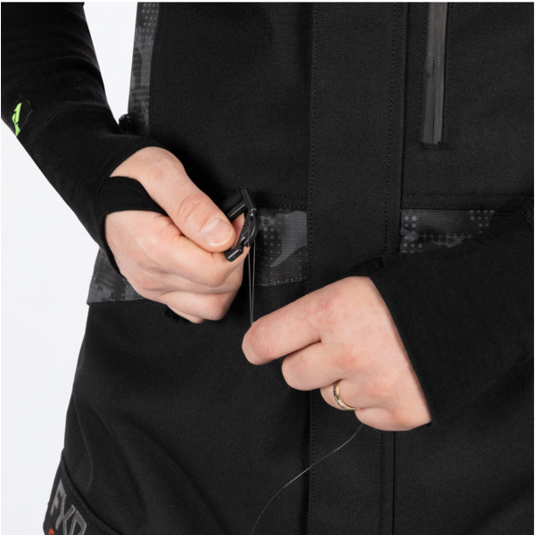 FXR Men's Excursion Bib Pant. Black Drift Camo