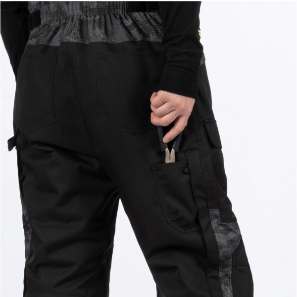 FXR Men's Excursion Bib Pant. Black Drift Camo