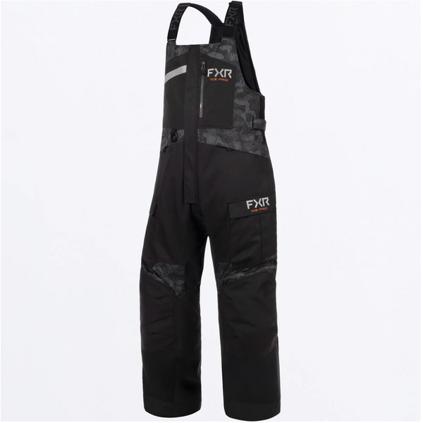 FXR Men's Excursion Bib Pant. Black Drift Camo