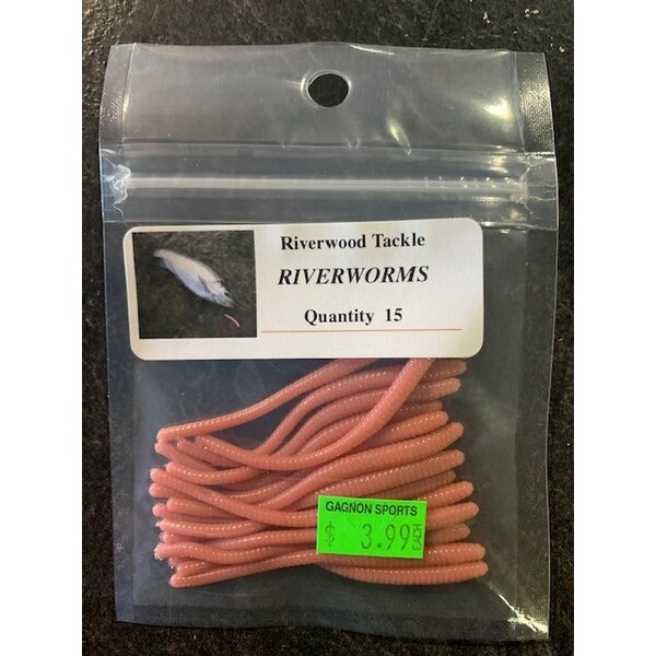 Riverwood Small Riverworms Natural-15pk