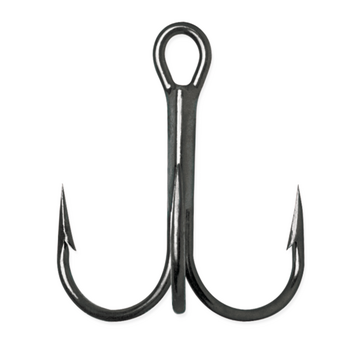 VMC Round Bend Treble Hook 1X Black Nickel