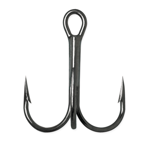 VMC Round Bend Treble Hook 1X Black Nickel