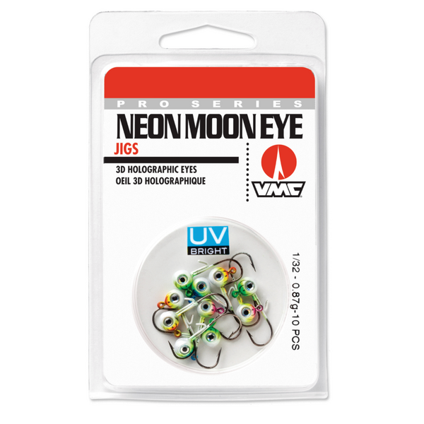 VMC Neon Moon Eye Jig Assortment UV 1/32oz 10-pk