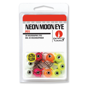VMC Neon Moon Eye Jig Assortment Glow 3/8oz 10-pk