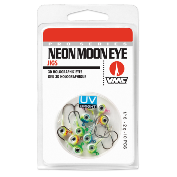 VMC Neon Moon Eye Jig Assortment UV 1/16oz 10-pk