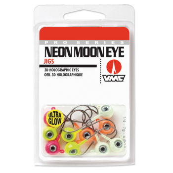VMC Neon Moon Eye Jig Assortment Glow 1/4oz 10-pk