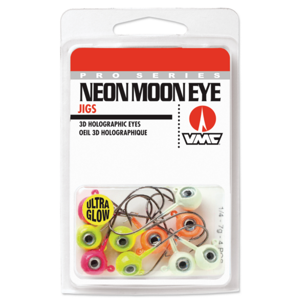 VMC Neon Moon Eye Jig Assortment Glow 1/4oz 10-pk