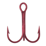 VMC Round Bend Treble Hook Tin Red