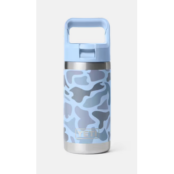 Yeti Yeti Rambler Jr 355mL Kids Water Bottle w/Color Match Straw Cap. Blue Camo