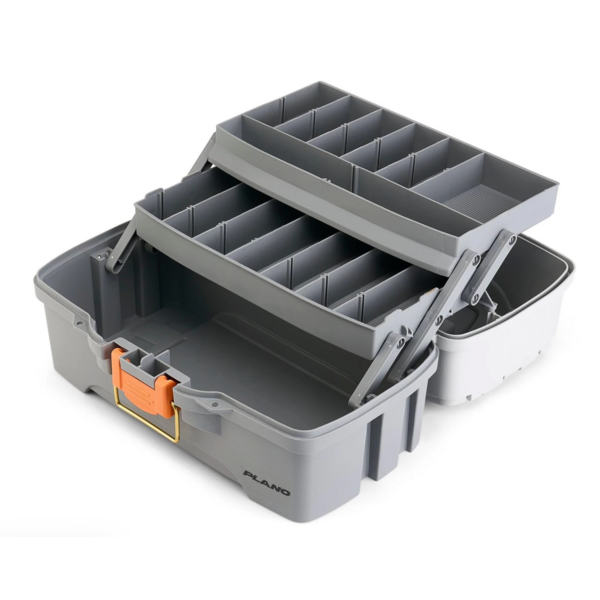 Plano Two-Tray Tackle Box. Gray/Gray