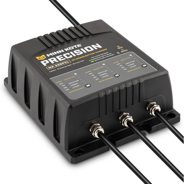 Minn Kota MK330 PCL (3 Banks 10 Amps) On Board Precision Marine Battery Charger.