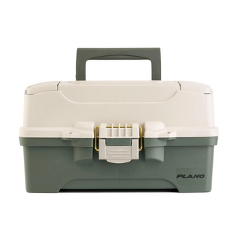 Plano Two-Tray Tackle Box. Beige/Green