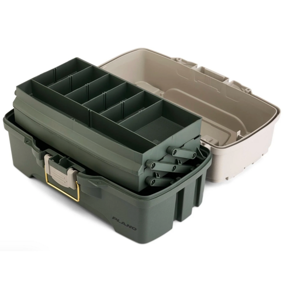 Plano Two-Tray Tackle Box. Beige/Green